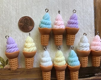 Never Rust 925 Sterling Silver Fine Jewelry For Women /& Girls with Breathtaking Gift Box for Special Moments BLING BIJOUX Jewelry Multi Color Crystal Enamel Ice Cream Cone Charm Silver Pendant