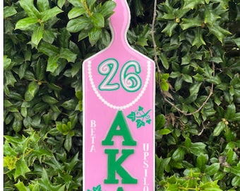 Custom Greek Paddle Alpha Kappa Alpha Delta Sigma Theta Zeta Phi Beta Sigma Gamma Rho Alpha Phi Alpha Kappa Alpha Psi Omega Psi Phi