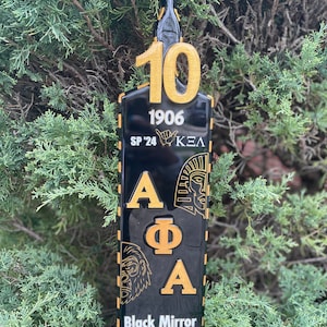 Paleta griega con borde de rayas/lámina también conocida como Delta Sigma Theta Zeta Phi Beta Sigma Gamma Rho Alpha Phi Alpha Kappa Alpha Psi Omega Psi Phi Beta Sigma