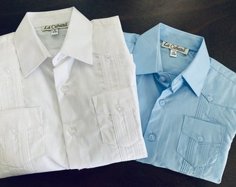 Kids Cotton Guayaberas Youth sizes for kids