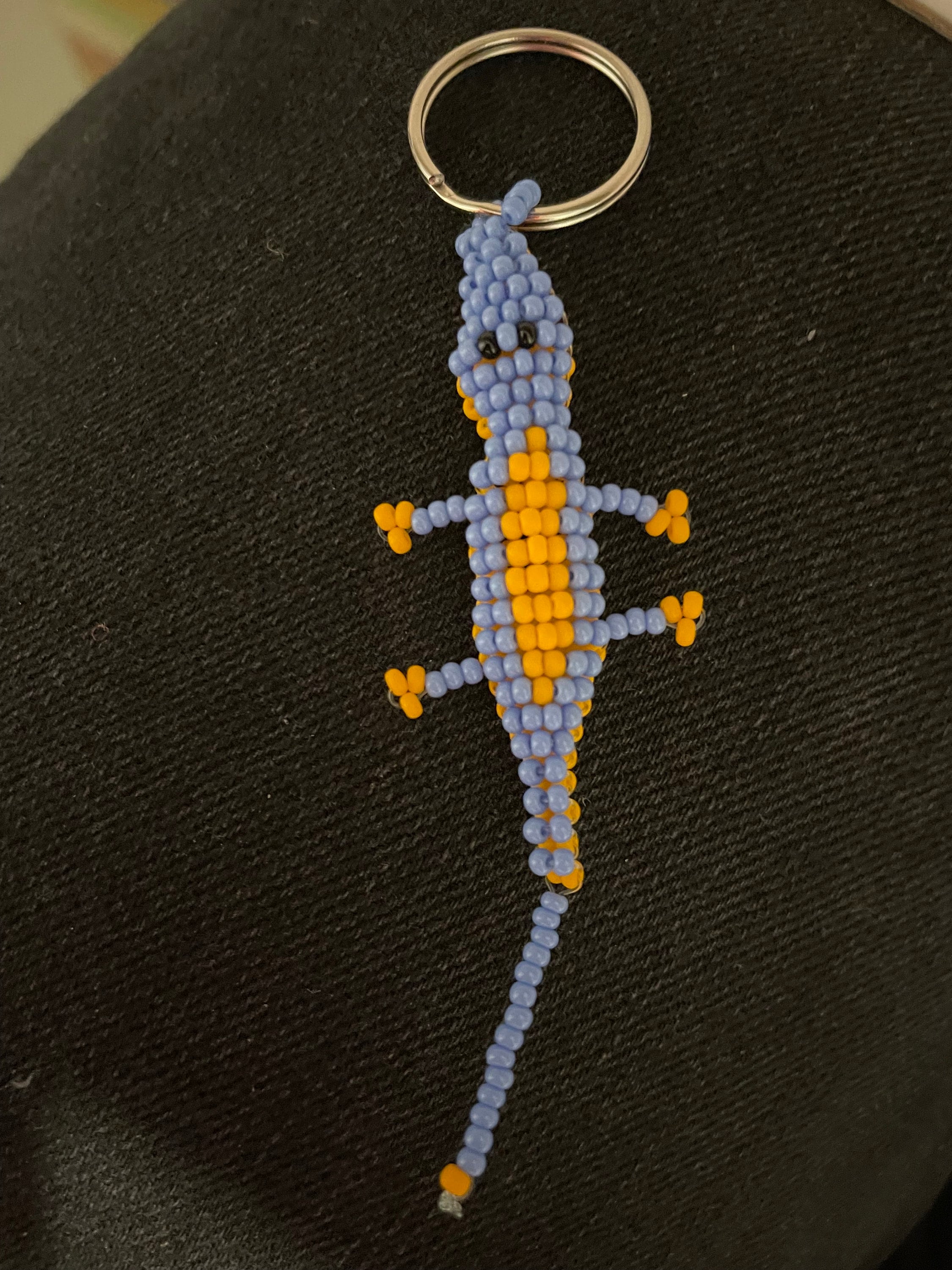 Seed Bead Lizard Keychain - Etsy Canada