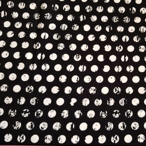 Black and White Polka Dot Knit Fabric | Large Polka Dots | Cotton Spandex Fabric | AGF Jungle Ave Dotted Boulevard *UNAVAILABLE after MAY*