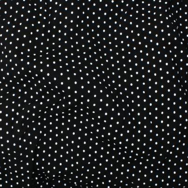 Black and White Polka Dot Fabric | Small Polka Dots | Jersey Knit Fabric | Rayon Fabric | Bamboo Knit Fabric *UNAVAILABLE after MAY*