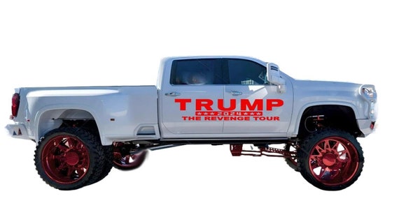 President trump 2024 big decal  sticker us flag vinyl decal for car truck van