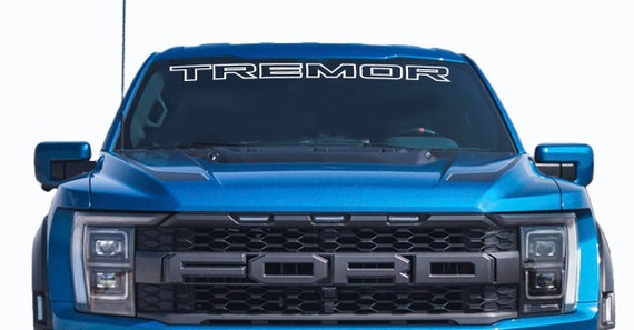 Windshield TREMOR outline decals-Ford sticker graphics Banner visor letters Pick Up Truck window stickers