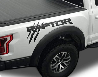 Ford F150 Raptor SVT SOLID bed Side Claw Scratch graphics decal sticker Set Ford Raptor Logo