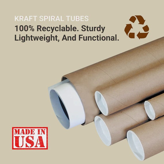 3 inch x 24 inch, Mailing Tubes with Caps (2 Pack)