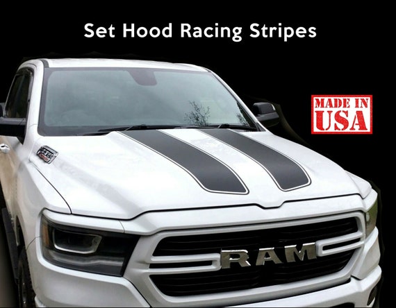 Dodge Ram Hood Fader Decal Vinyl Rally Stripes Graphics 1500 2500 3500 Rebel 5.7