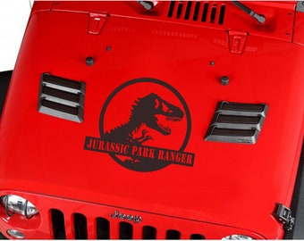 Jurassic Park Ranger Decal to fit Hood Sticker fit Jeep Truck Cars