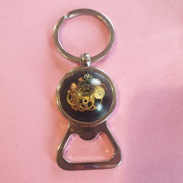 Porte clés décapsuleur steampunk