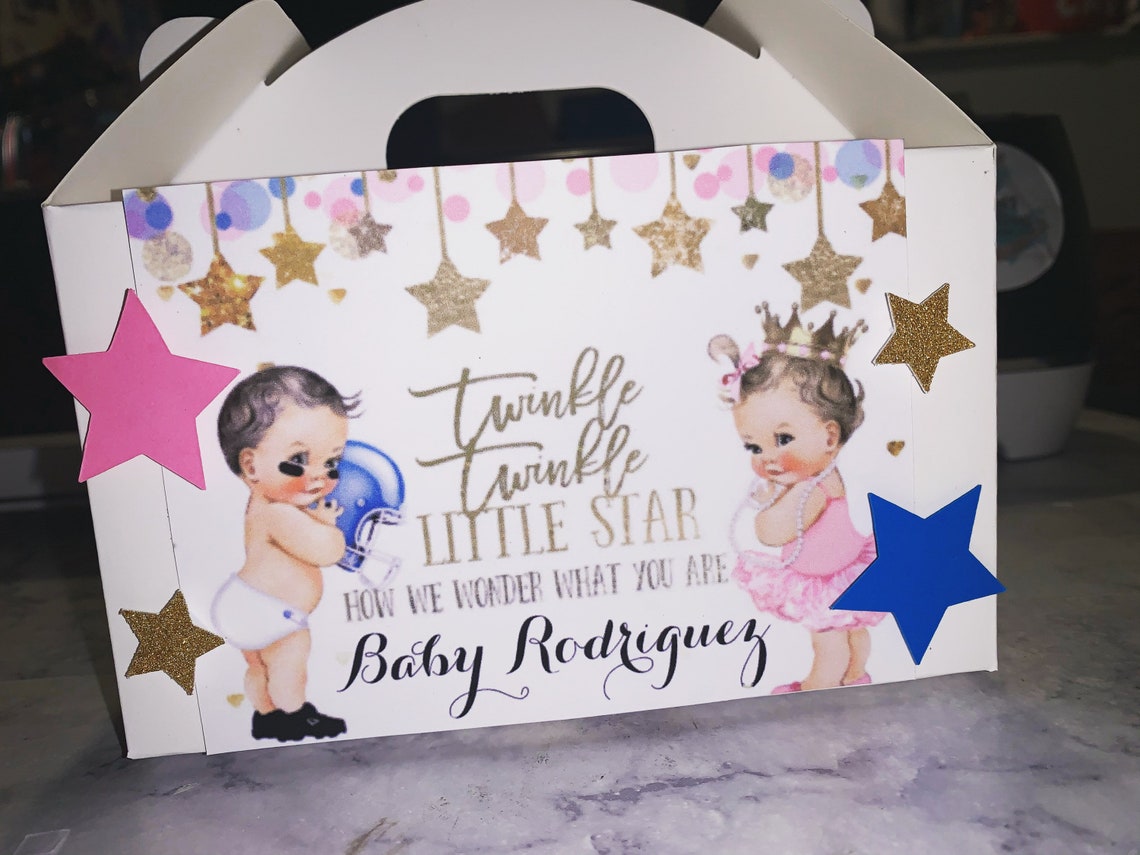 Gender Reveal Goodie Boxes Etsy