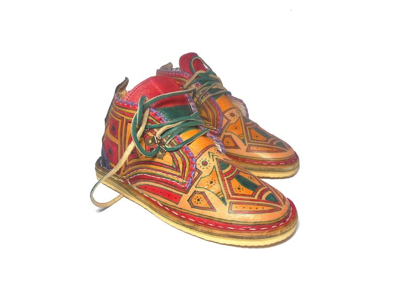 handpainted leather shoes