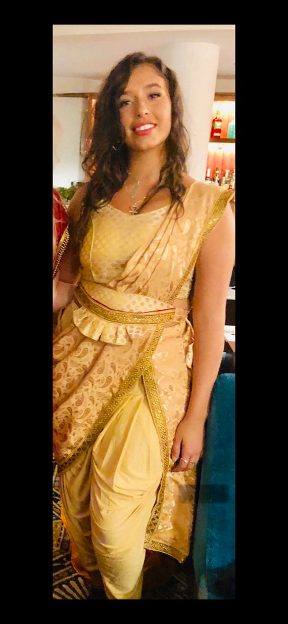 Modern Dhoti Saree Etsy