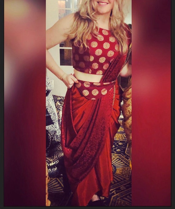 Dhoti Style Saree Etsy
