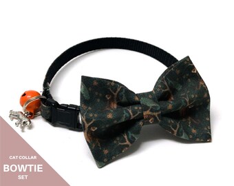 Bow Tie Cat Collar Breakaway Set - "Exotic"