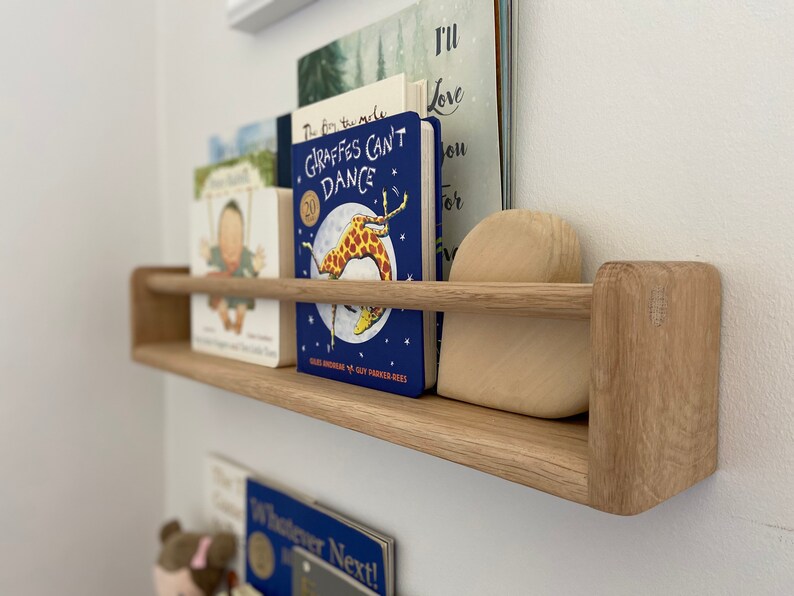 Solid Oak Bookshelf Nursery Decor Nursery Bookshelf Book Etsy UK