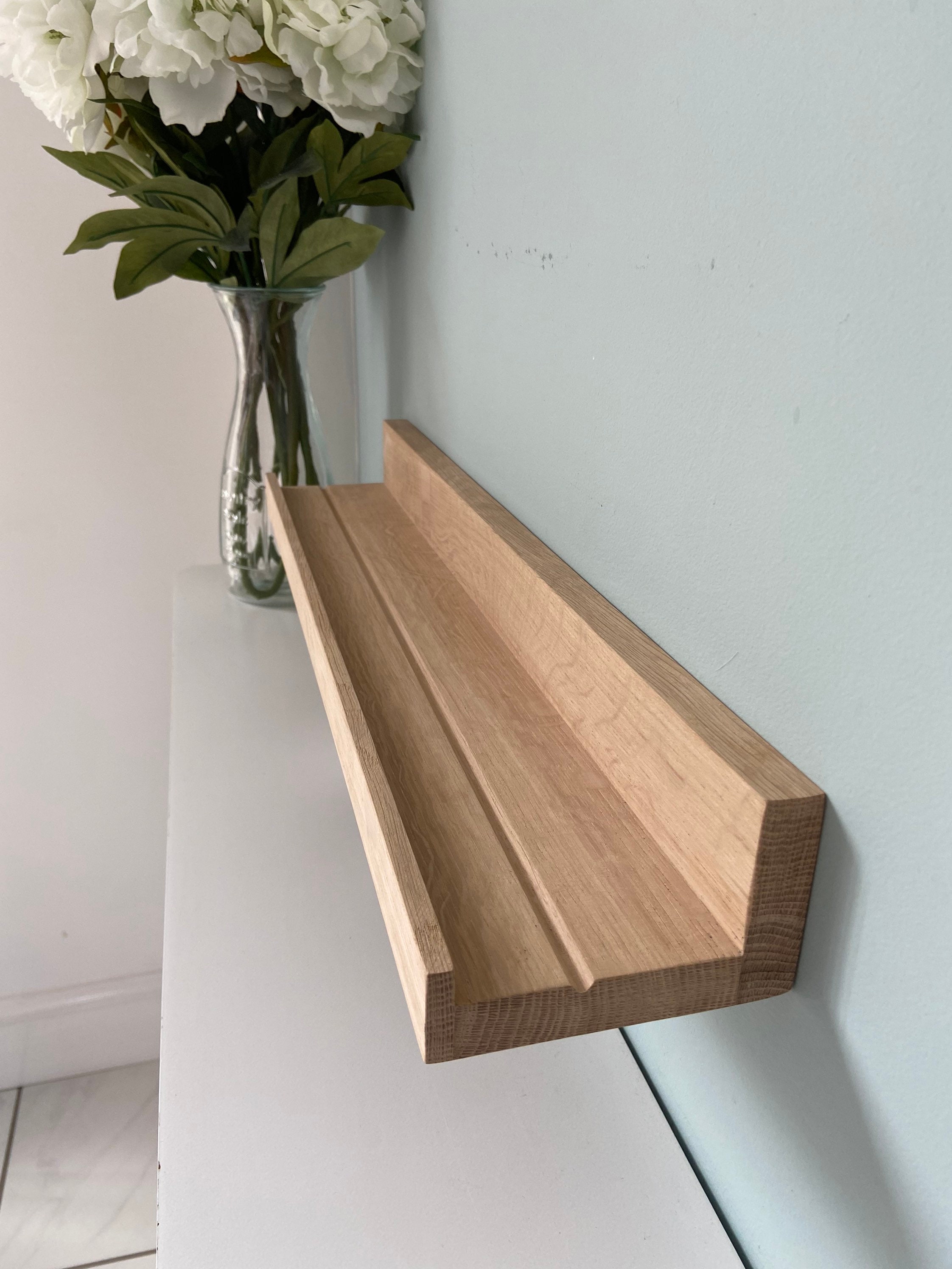 Solid Beech picture shelves picture ledge floating shelves Etsy.de