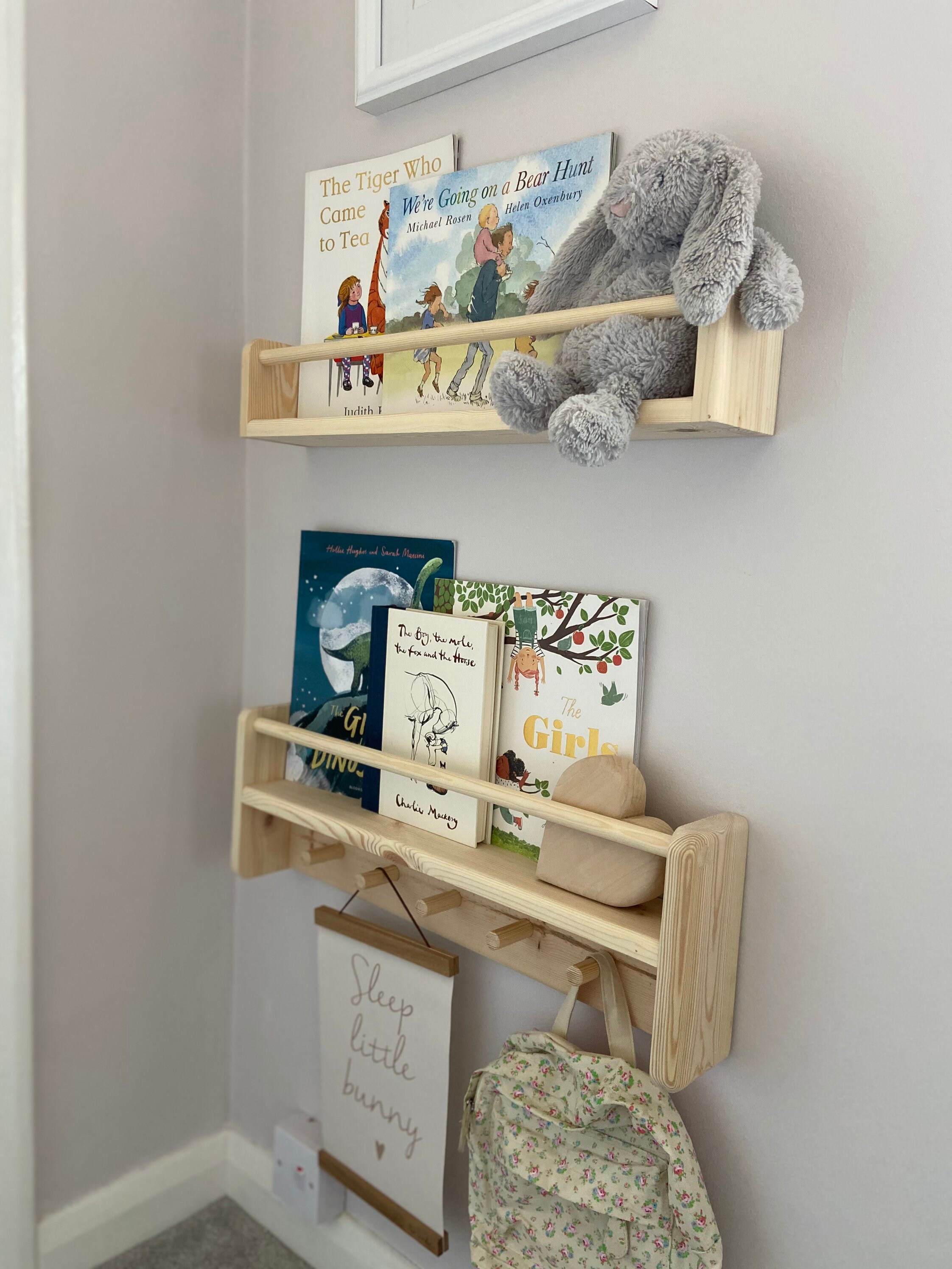 Peg Rail Bookshelf Home Decor Nursery Bookshelf Book Etsy UK