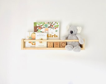 Nursery bookshelf - nursery decor | nursery bookshelf | book display | Montessori shelf | wooden bookshelf