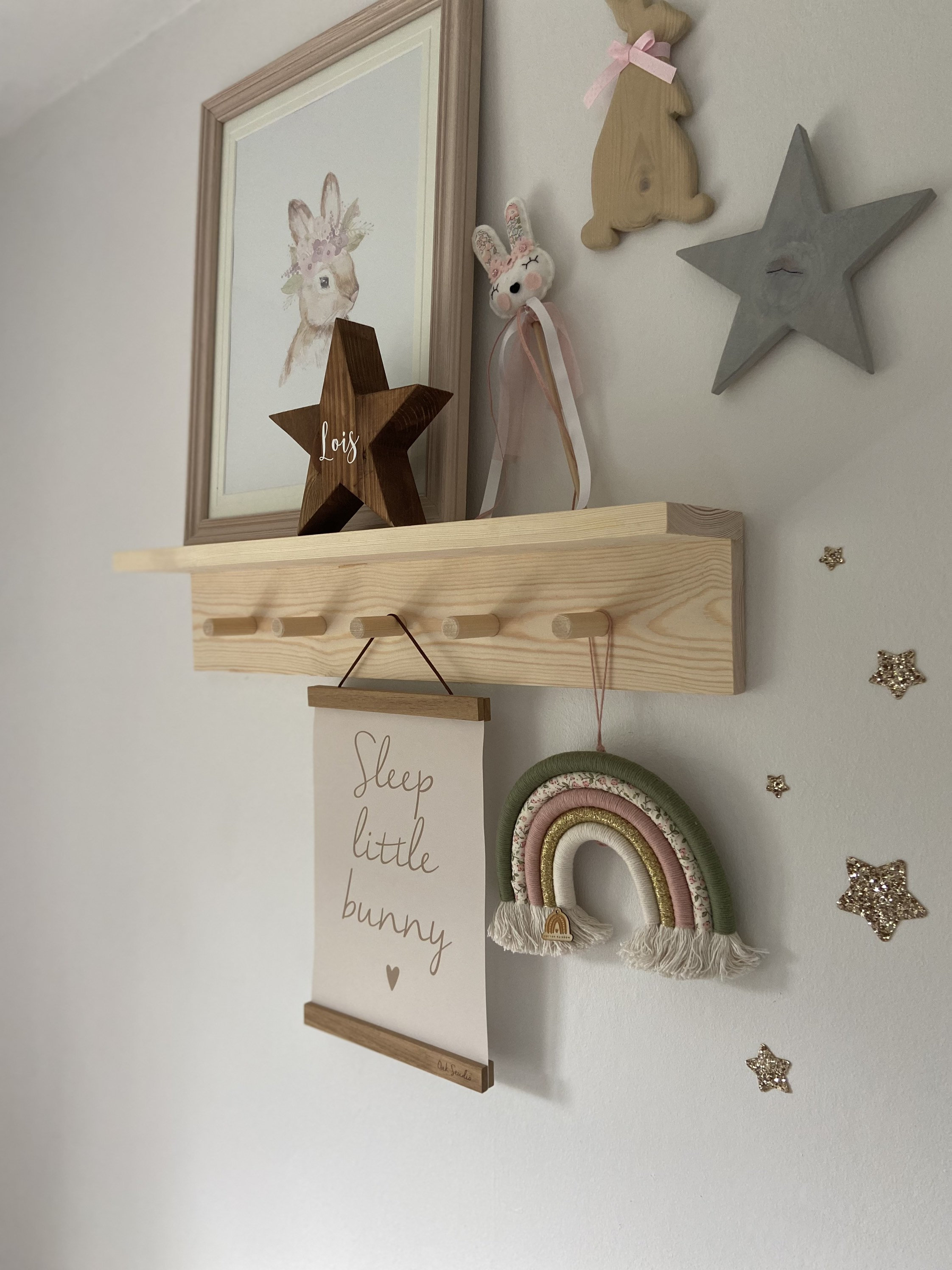 Peg Rail With Shelf Home Decor Nursery Decor Child's Etsy UK