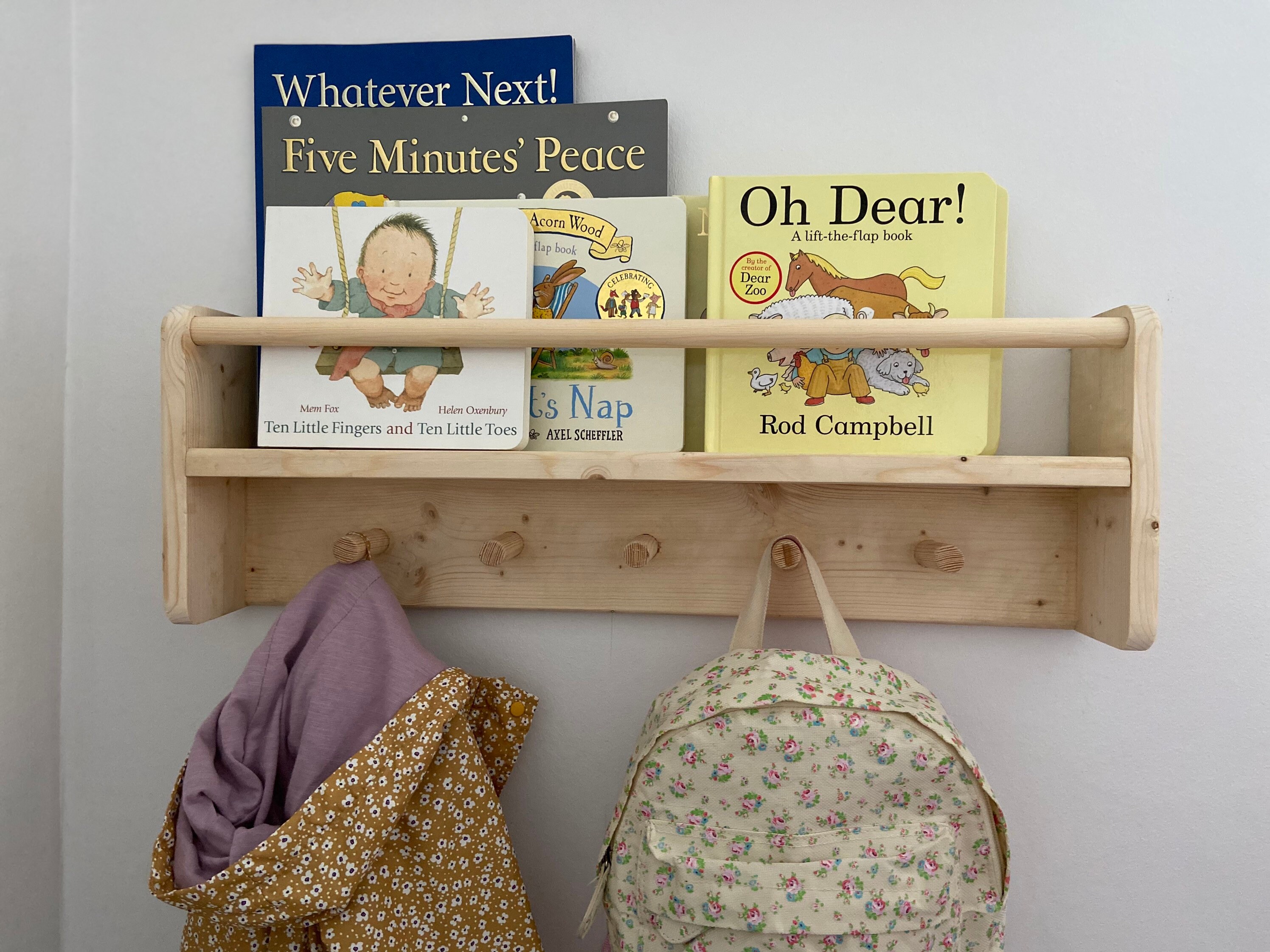 Peg Rail Bookshelf Home Decor Nursery Bookshelf Book Etsy UK