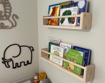 Set of two shelves (bookshelves) - nursery decor | nursery shelves | nursery bookshelf | book display | Montessori shelf