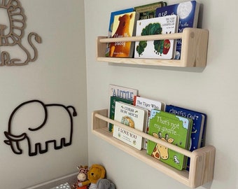 Set of two shelves (bookshelves) - nursery decor | nursery bookshelf | book display | Montessori shelf