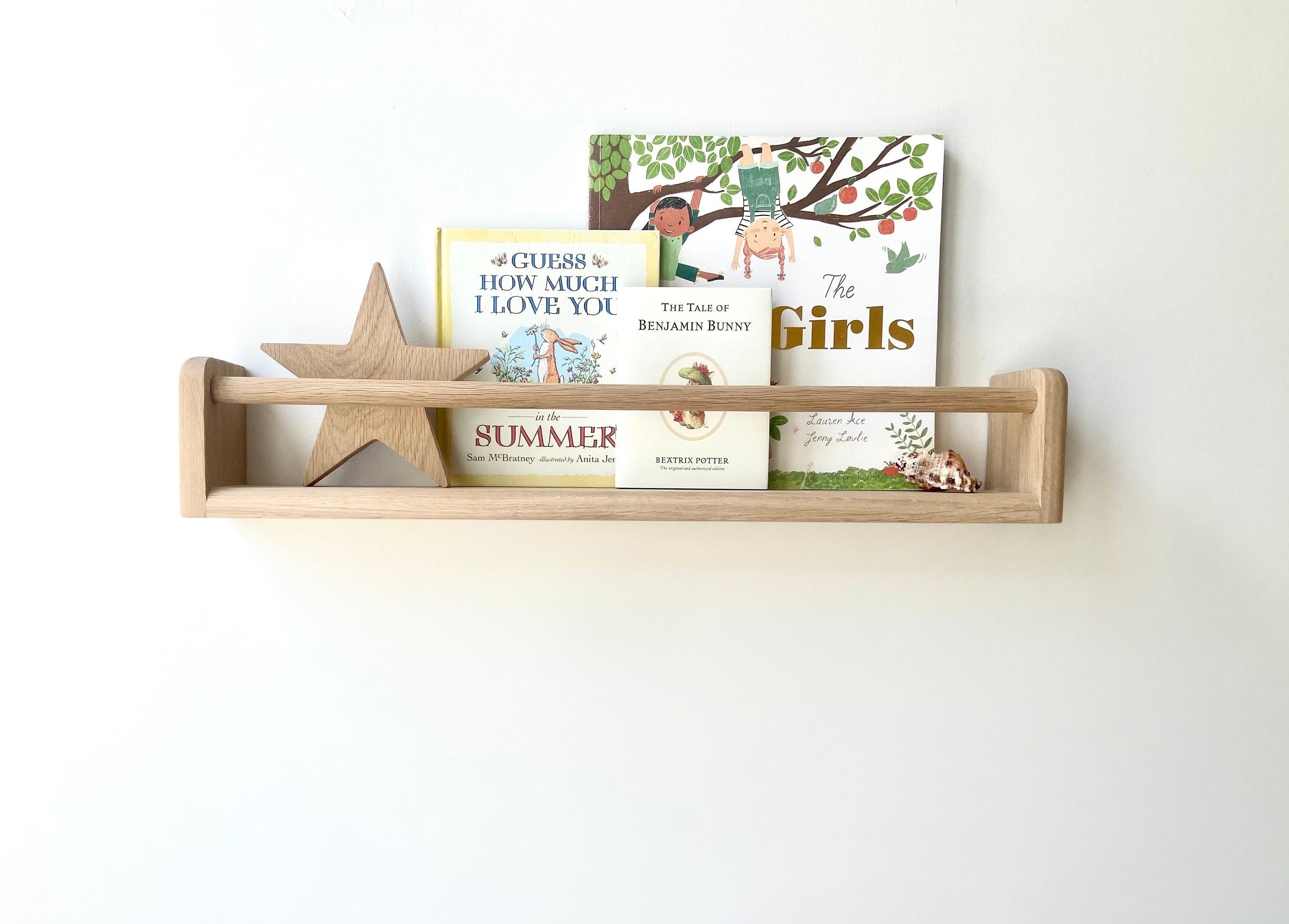 Aazon.co: HOEY PANDA Wall-ounted Nursery Bookshelves - 4 Long 2