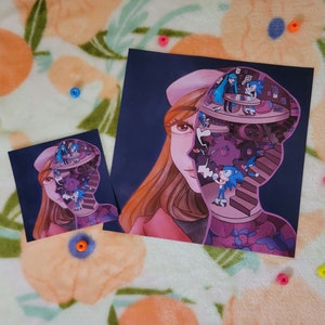 Video Game Brain Rot Illustration Print