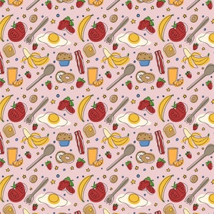 Breakfast Pattern Print
