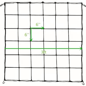 LSTclips 3’ x 3’ Elastic Trellis with Hooks for Grow Tents and Multi Purpose 1pk