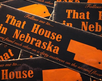 Nebraska Glänzender Autoaufkleber