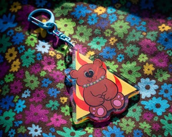 „It's A Bear“ – doppelseitiger, transparenter Schlüsselanhänger (6,35 cm, 6,35 cm).