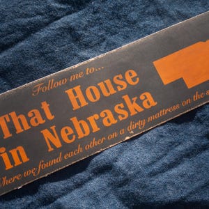 Nebraska Vinyl Bumper Sticker