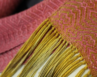 Rosewood Handpainted Silk Scarf