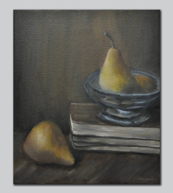 pears and books still
