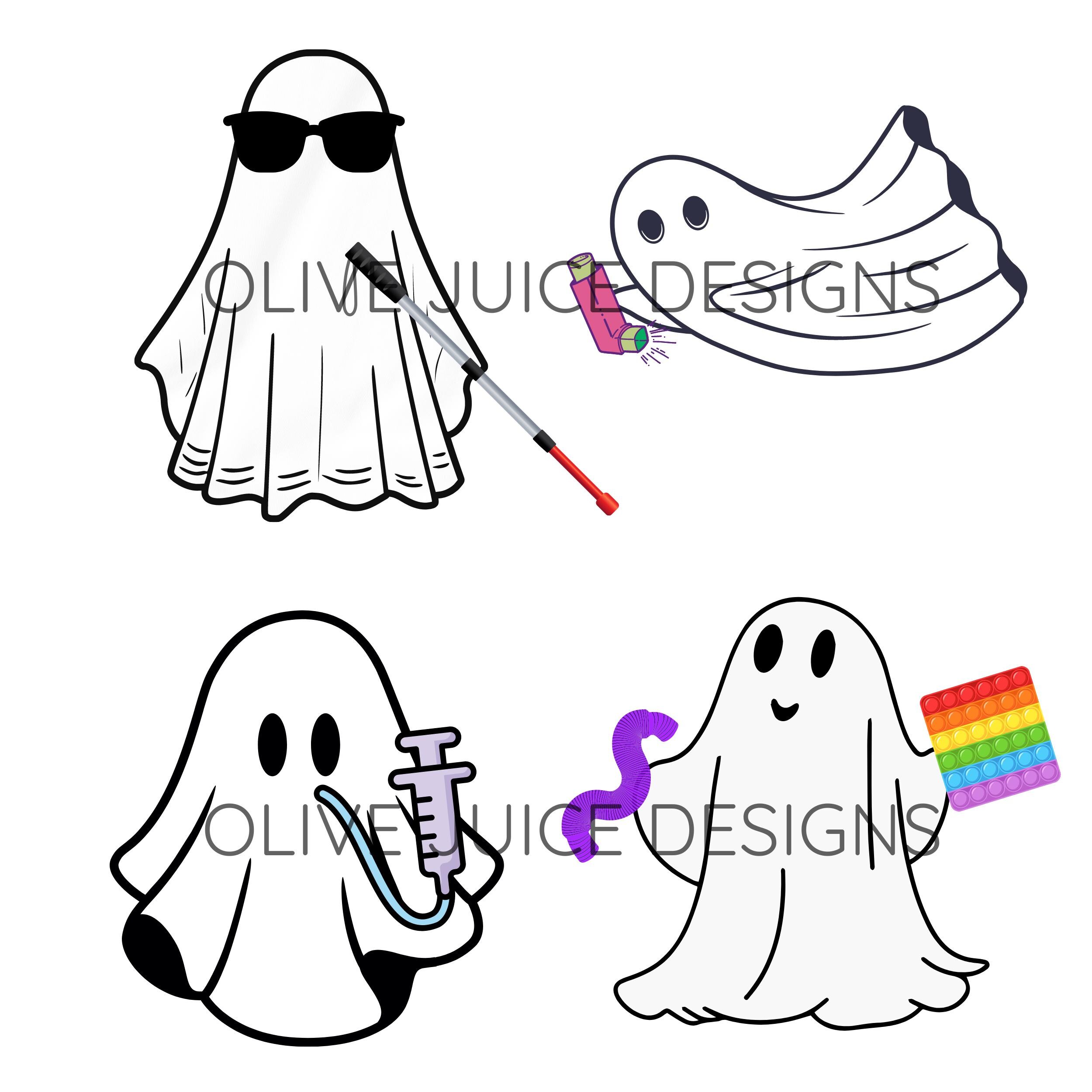 Halloween Disability Ghost Images - Ability Ghosts - PNG Images - Etsy