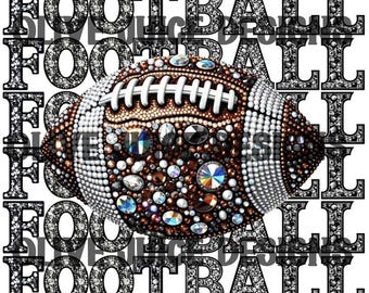 Rhinestone Football PNG Design - PNG Digital Design