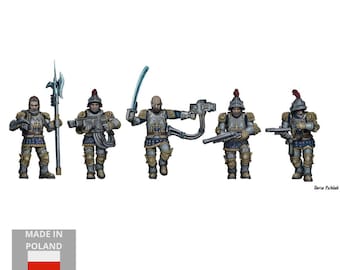 Space Cuirassiers: Feudal Guard - modular sci fi models for tabletop wargaming