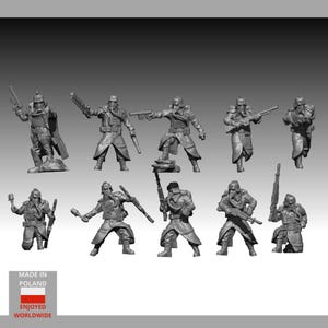 Trench Fighters: Dynamic poses - sci fi models for tabletop wargaming