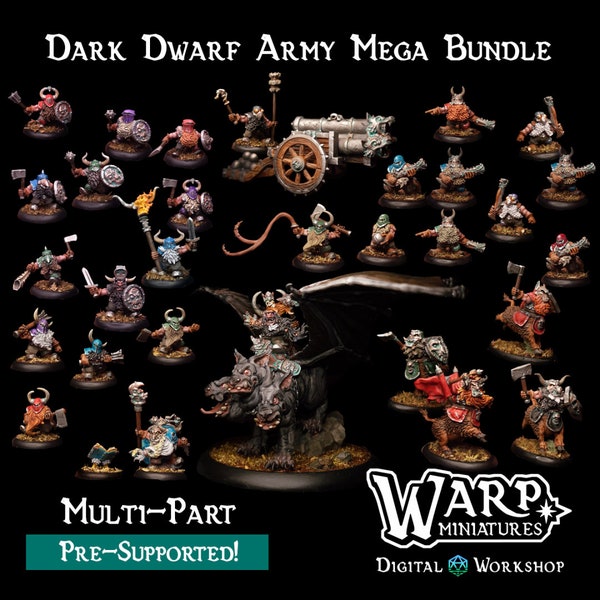 Dark Dwarf Army - models for tabletop games