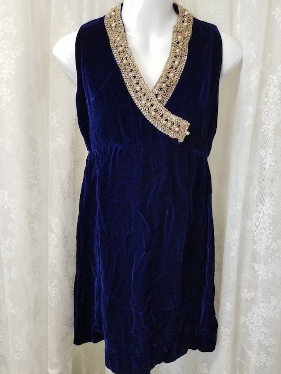 60s velvet mini dress