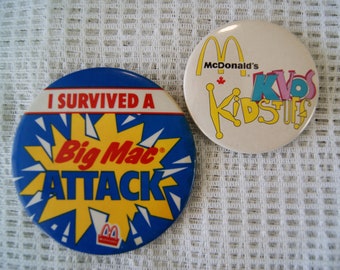 McDonald's pinback buttons