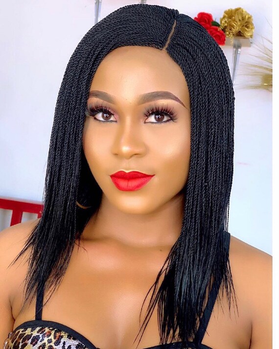 Twists Tiny Braids Eig Wig For Black Women Etsy