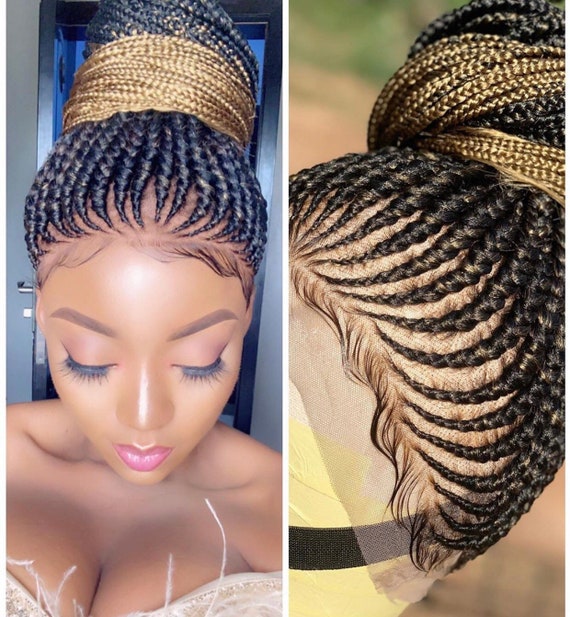 Braided Wig Wig For Women Wigs Braids Shuku Ghana Weaving Etsy
