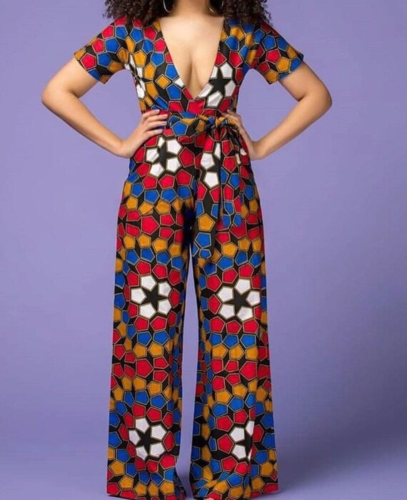 african fabric jumpsuit