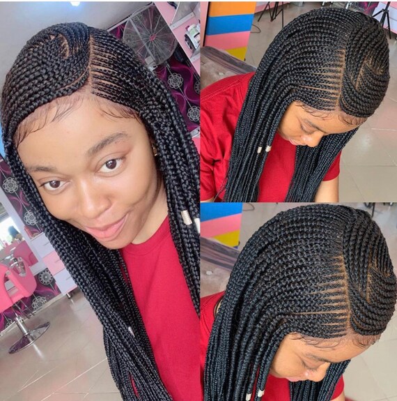 Ghana Weave Braid Braid Wig Cornrow Braid Wig For Black Etsy