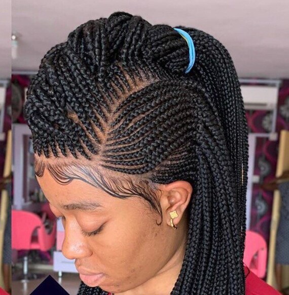 Braided Wig Ghana Weaving Wig Wig Wigs Fir Women Braids Etsy