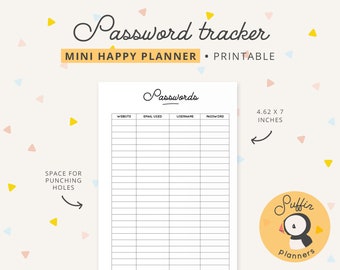 A5 Printable Password Keeper - Etsy