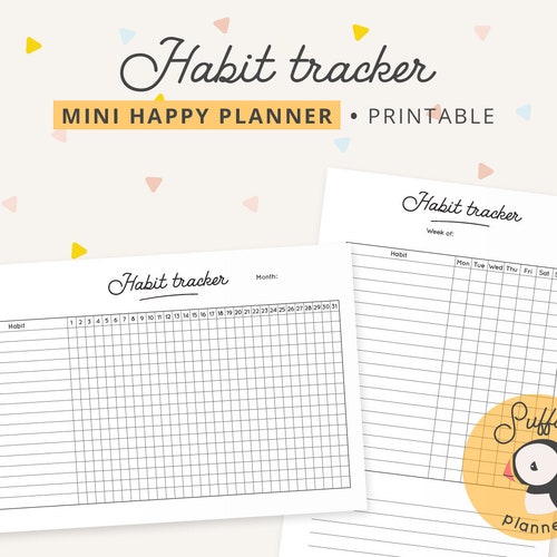 Mini Happy Planner Habit Tracker Habit Tracker Printable - Etsy